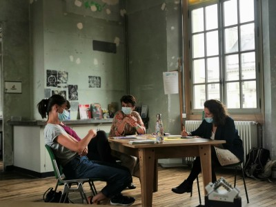 Galina Henry-Gabriel pour le périscolaire de l'école Pasteur, Agathe Chiron et Céline Tcherkassky pour Travaux d'école.